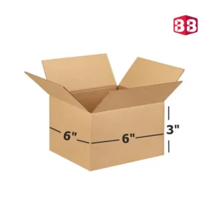 Box Brother 3 Ply Brown Corrugated Moving Box Size 6x6x3 Inch | Shipping & Packaging Box | Courier Friendly 6x6x3 Inch 3 ply Brown Corrugated Box