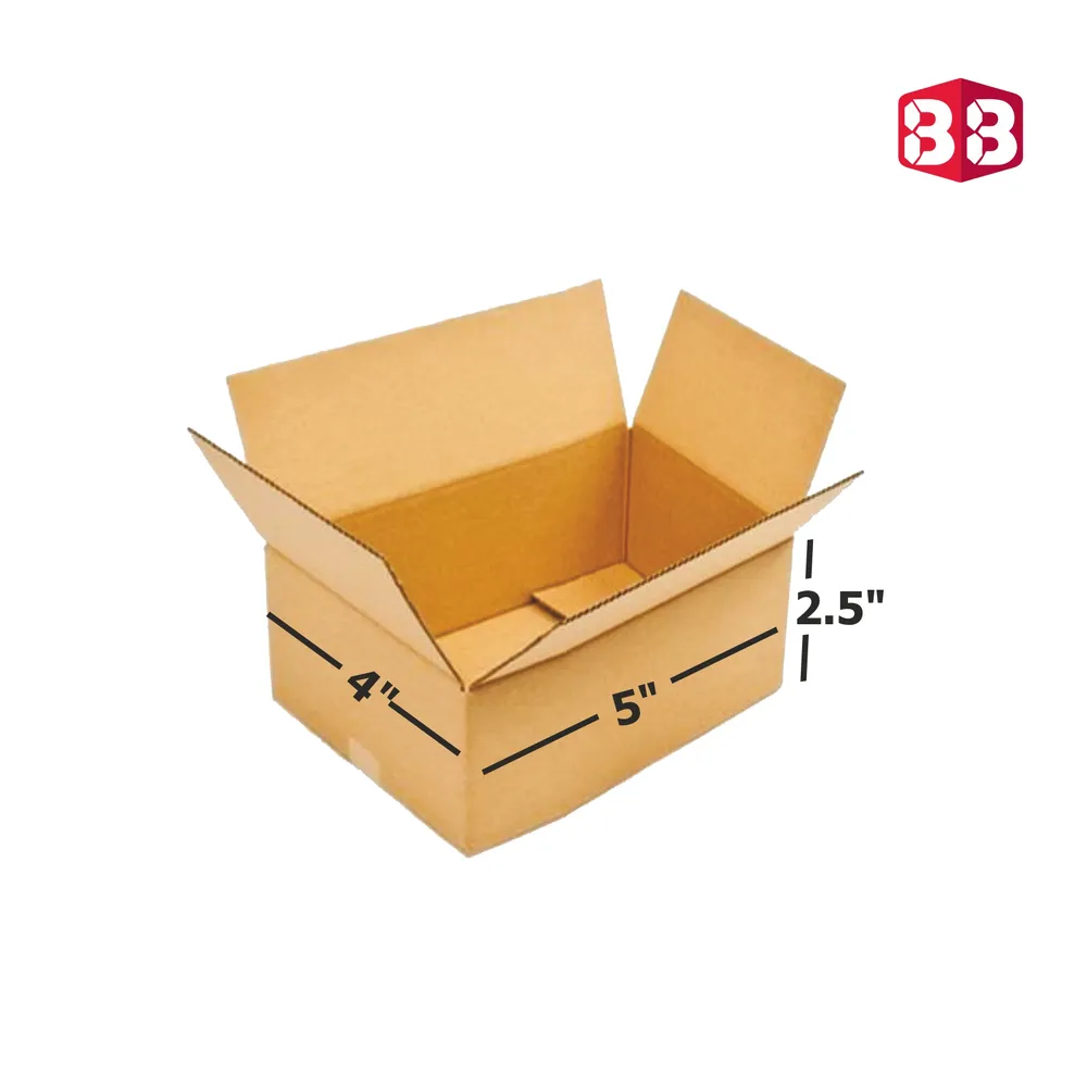 Box Brother 3 Ply Brown Corrugated Packing Box 5x4x2.5 Inch, Cartoon Box. Shipping Box 5x4x2.5 Inch 3 ply Brown Corrugated Box