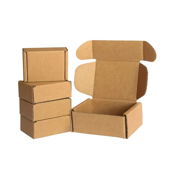 Packaging Box 5x5x2 Inch Brown Flap Box – Mini Corrugated Packaging for Jewelry, Gifts & E-commerce Orders - Image 2