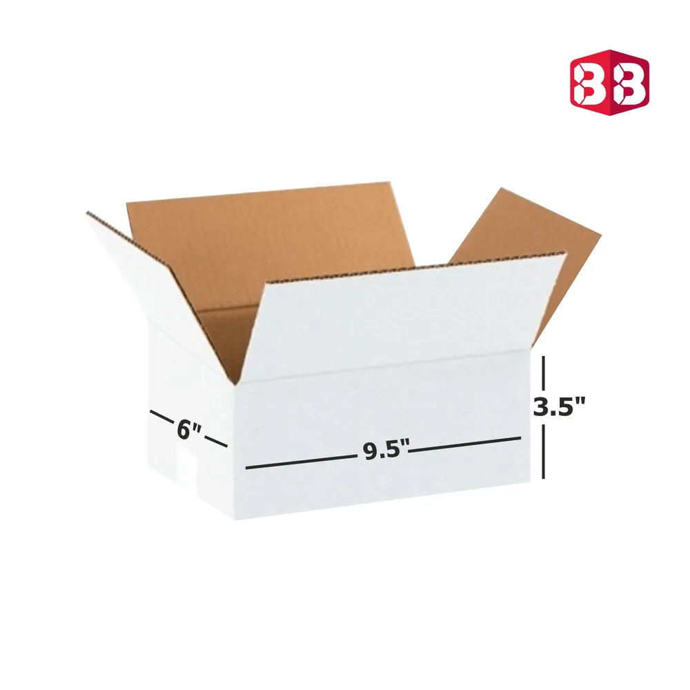 Box Brother 3 Ply White Cardboard Box Size: 9.5x6x3.5 Length 9.5 inch Width 6 inch Height 3.5 inch 3Ply custom cardboard packing boxes