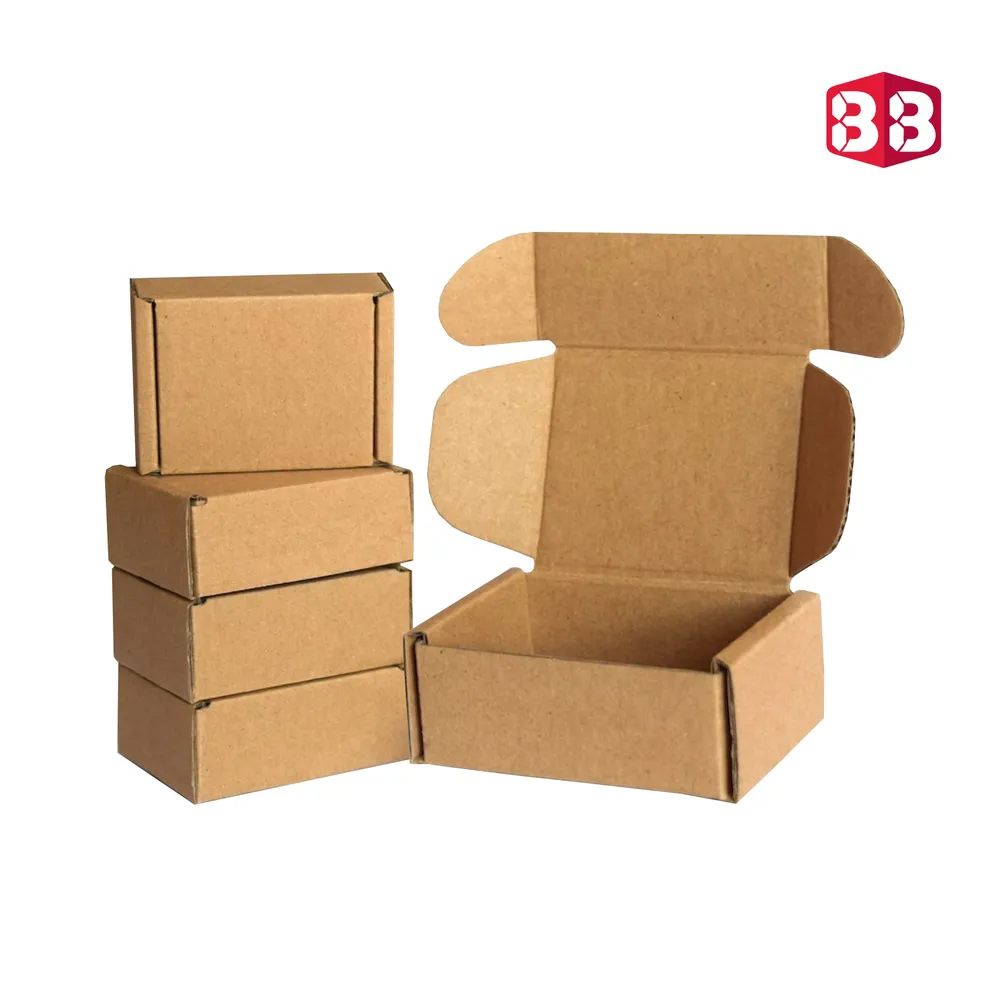 Box Brother 3 Ply Brown Corrugated Flap Box Size 4.5x3x1 Inch | Jewellery And Gift Packaging box - Image 2