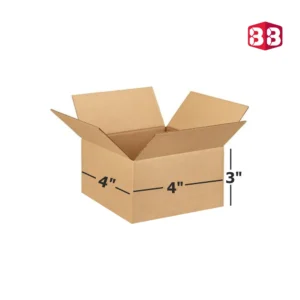 Box Brother Cardboard box 3 Ply Brown Corrugated Carton Box (4x4x3 Inch) – Small, Strong & Eco-Friendly
