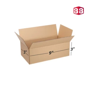 Box Brother 3 Ply Brown Corrugated Box Size 9x3x3 Inch | Compact & Durable Packaging for Courier & Ecommerce