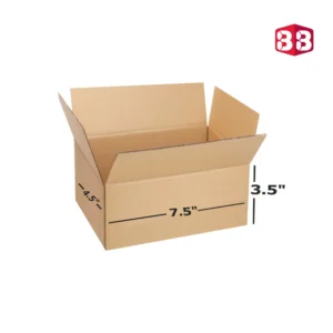 Box Brother 3 Ply Brown Corrugated Packing Box Size 7.5x4.5x3.5 Inch | Durable Kraft Carton for Shipping & Ecommerce Packaging