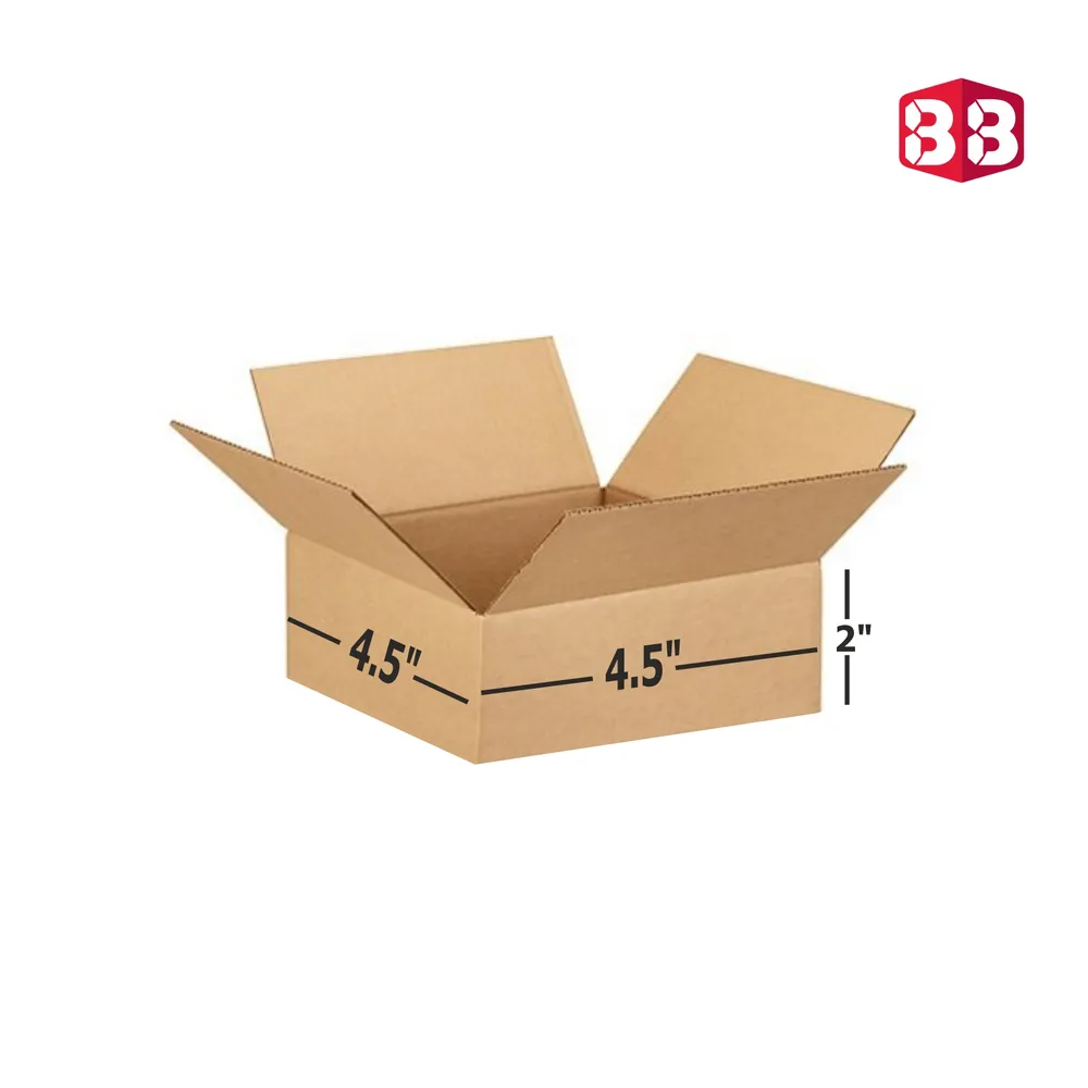 Box Brother 3 Ply Brown Corrugated Cardboard Box 4.5×4.5×2 Inch, Packaging Box, Cardboard Box