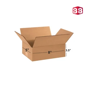 3 Ply Brown Corrugated Box Size 8x5x3.5 Inch | Secure Packaging Box for Fragile & Compact Items