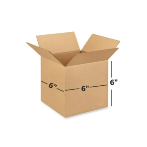 3 Ply Brown Corrugated Packing Box Size 6x6x6 Inch | Square Shipping Box | Cube Packaging Carton 6x6x6 Inch 3 ply Brown Corrugated Box
