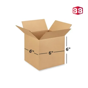 Box Brother 3 Ply Brown Corrugated Packing Box Size 6x6x6 Inch | Square Shipping Box | Cube Packaging Carton 6x6x6 Inch 3 ply Brown Corrugated Box