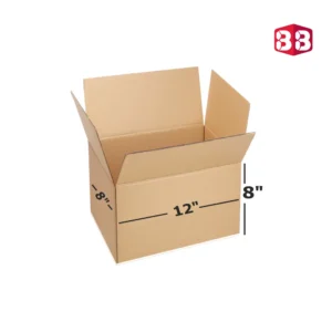 Box Brother 3 Ply Brown Corrugated Box Size 12x8x8 Inch | Sturdy Packing Solution for Medium-Size Items