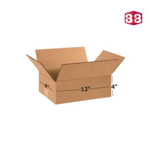 Box Brother 3 Ply Brown Corrugated Box Size 12x8x4 Inch | Reliable Packing Box for Courier & Ecommerce Shipping