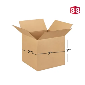 Box Brother 3 Ply Brown Corrugated Packing Box Size 7x7x7 Inch | Durable Square Carton for Ecommerce & Courier Use