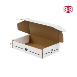 Box Brother 3 Ply White Flap Corrugated Box – Size 9x6x3 Inch I Premium Corrugated Packaging for Gifts, Soaps, Ecommerce & Bulk Orders