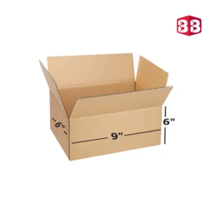 Box Brother 3 Ply Brown Corrugated Box Size 9x6x6 Inch | Strong Carton for Ecommerce, Shipping & Storage Box