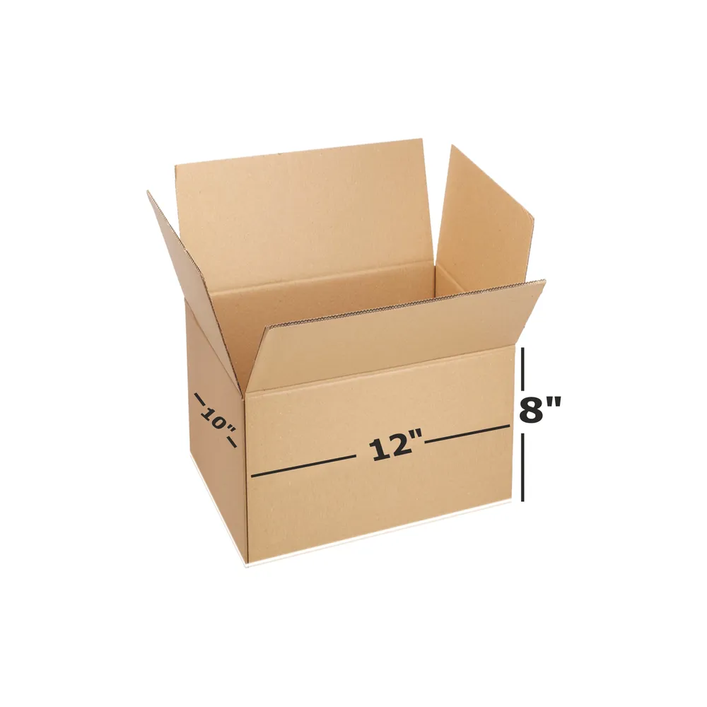 3 Ply Brown Corrugated Box Size 12x10x8 Inch | Heavy-Duty Shipping Box for Bulk Packaging & Ecommerce