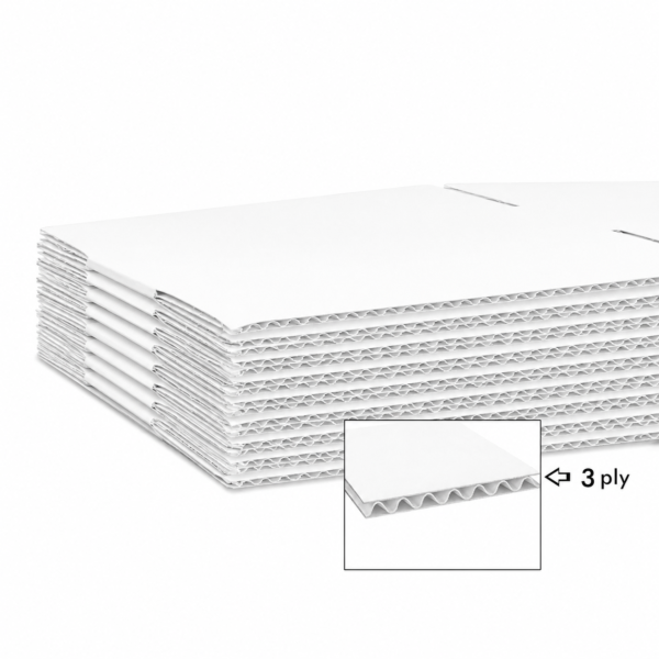 3 Ply White Corrugated Box Size 8x4x8 Inch | Tall & Sturdy Shipping Box for Ecommerce, Courier & Packaging - Image 2