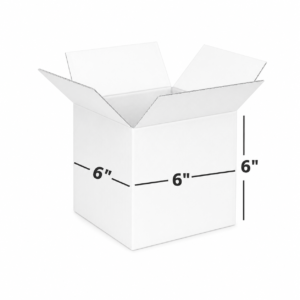 3 Ply White Corrugated Packing Box Size 6x6x6 Inch | Square Shipping Box | Cube Packaging Carton 6x6x6 Inch 3 ply White Corrugated Box